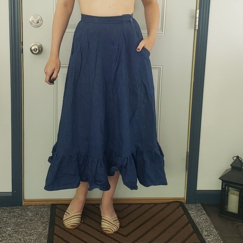 Vintage Denim‎ Full Skirt